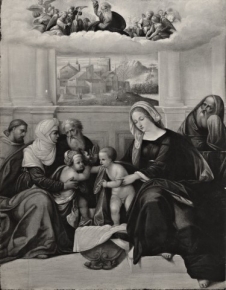 Sacra Famiglia con San Giovannino e i santi Elisabetta, Zaccaria e Francesco